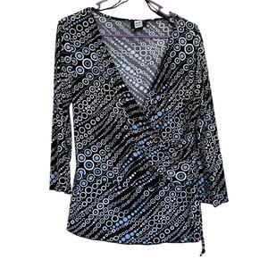 y2k women's v neck wrap long sleeve blouse